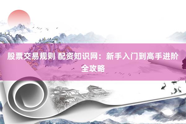 股票交易规则 配资知识网：新手入门到高手进阶全攻略