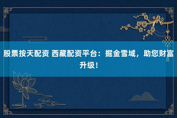 股票按天配资 西藏配资平台：掘金雪域，助您财富升级！