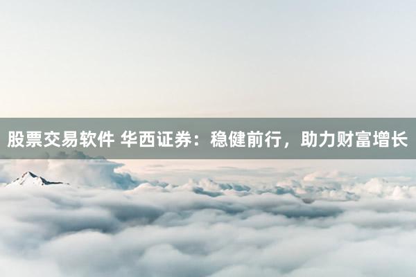 股票交易软件 华西证券：稳健前行，助力财富增长