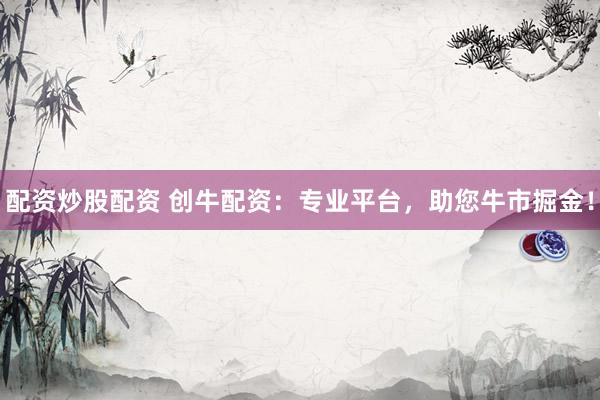 配资炒股配资 创牛配资：专业平台，助您牛市掘金！