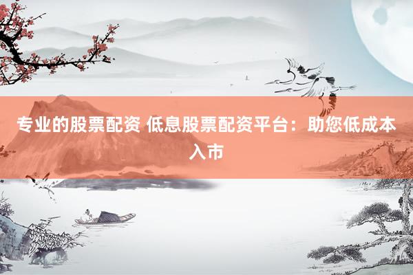 专业的股票配资 低息股票配资平台：助您低成本入市