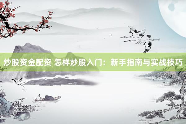 炒股资金配资 怎样炒股入门：新手指南与实战技巧
