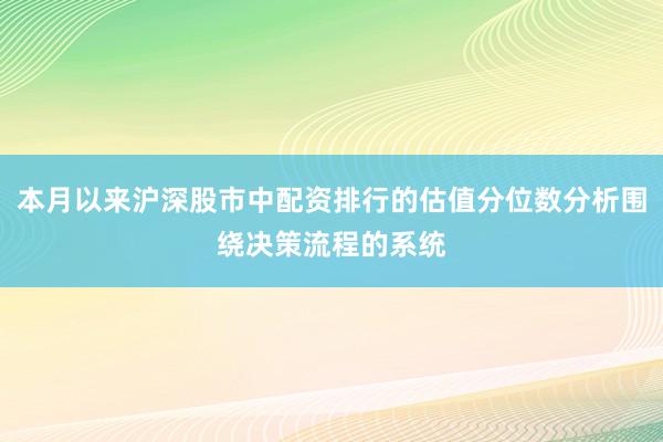 本月以来沪深股市中配资排行的估值分位数分析围绕决策流程的系统